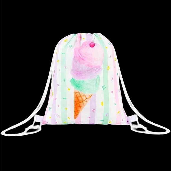 Ice cream pastel Washable Backpack Wrap Bag draw string bag - Picture 1 of 8